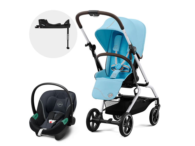 COCHE TRAVEL SYSTEM EEZY S TWIST PLUS SLV B.BLUE + ATON S2 + BASE 1