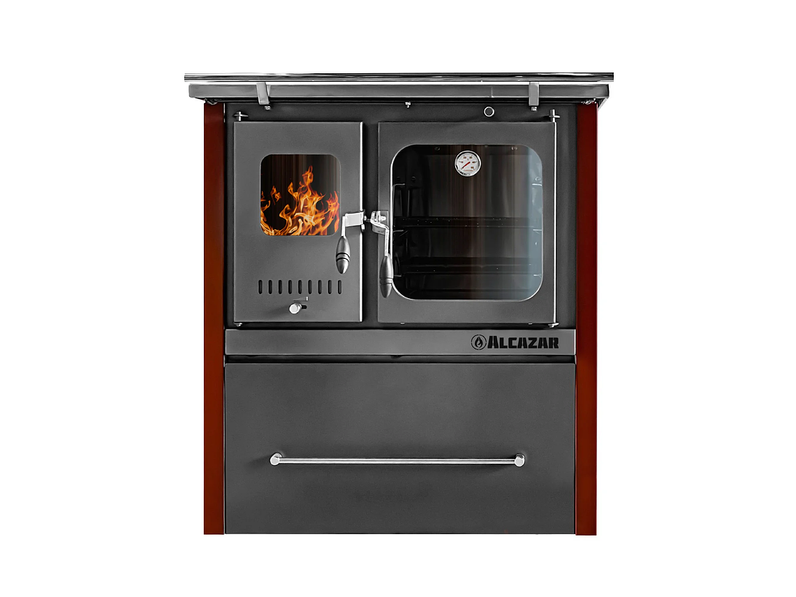 COCINA A LEÑA ALCAZAR EUROPEA M80 BURDEO 1