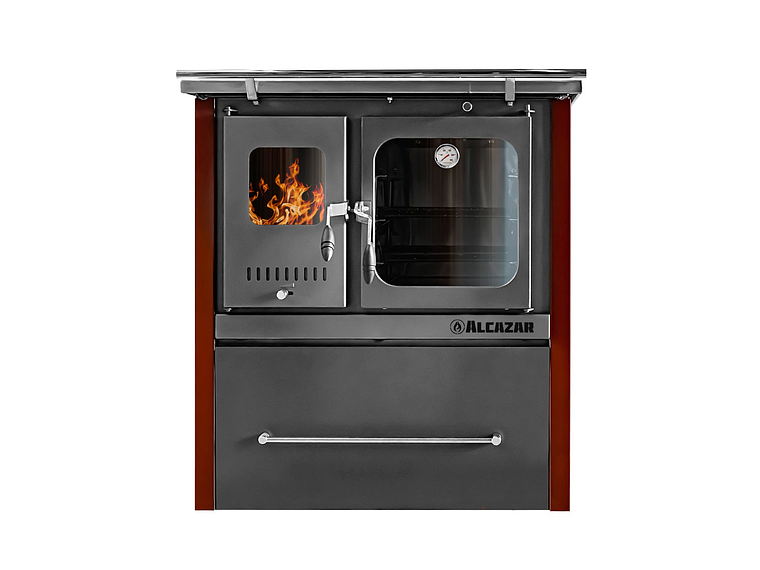 COCINA A LEÑA ALCAZAR EUROPEA M80 BURDEO 1