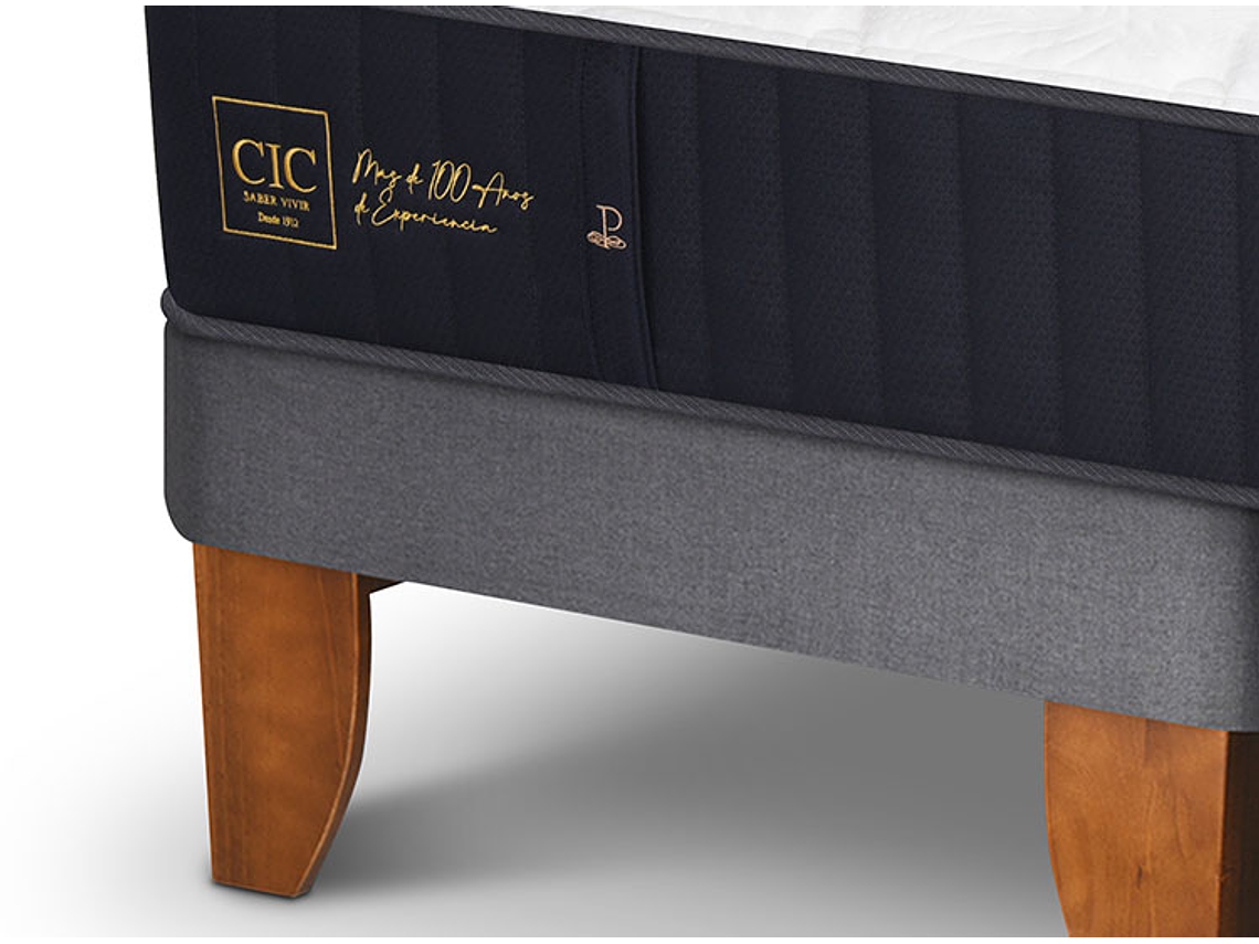 JUEGO DE DORMITORIO CIC CAMA EUROPEA PREMIUM KING + SET MIRO 4