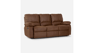 SET ROSEN CAFÉ SOFÁS RECLINABLE 2 Y 3 CUERPOS ARCHIE TELA