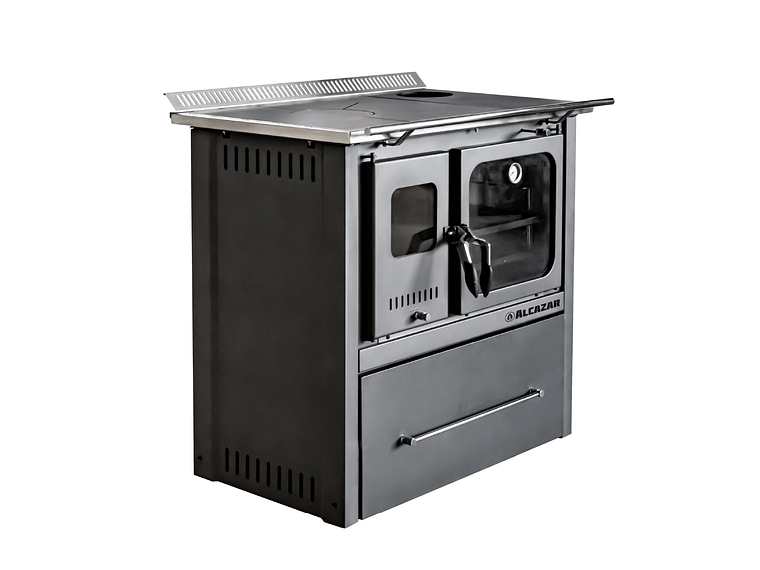 COCINA A LEÑA ALCAZAR EUROPEA M80 GRIS 7