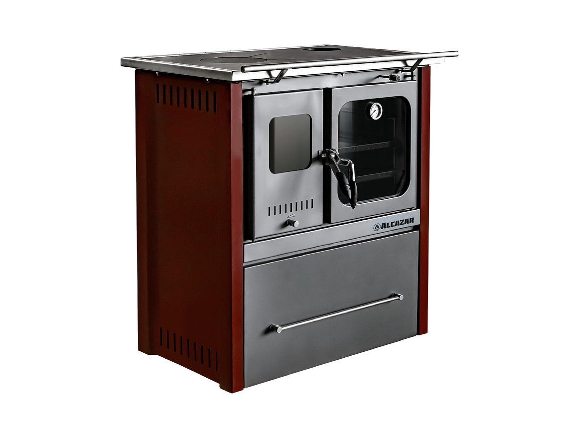 COCINA A LEÑA ALCAZAR EUROPEA M80 BURDEO 3