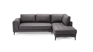 SOFÁ SECCIONAL ROSEN ROXTON DERECHO 2 CUERPOS CARBON CHARCOAL