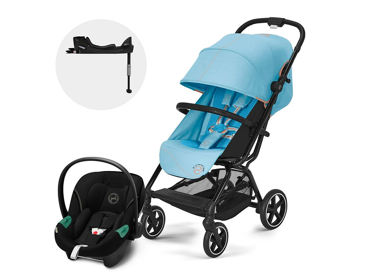 COCHE TRAVEL SYSTEM EEZY S PLUS V3 BLK B.BLUE+ATON S2+BASE 1