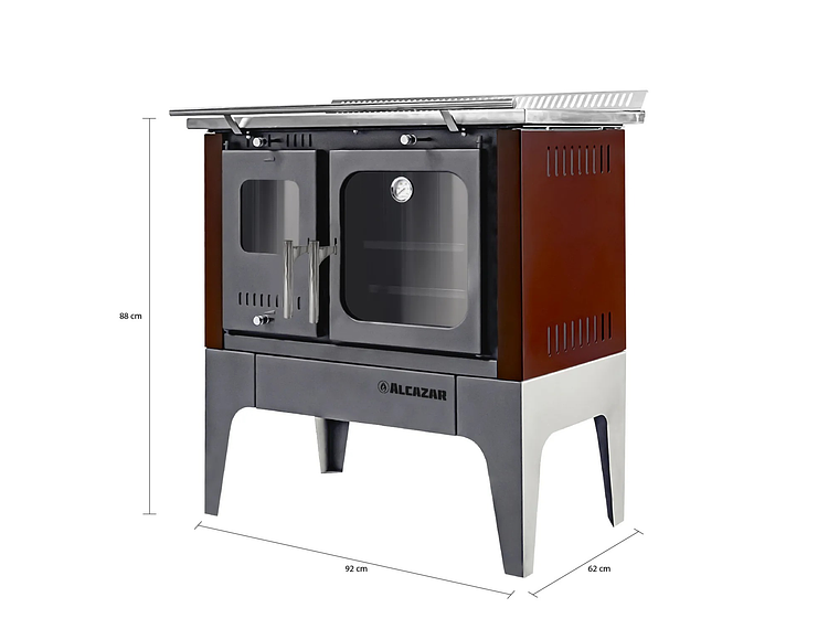 COCINA A LEÑA ALCAZAR EUROPEA S900 BURDEO 4