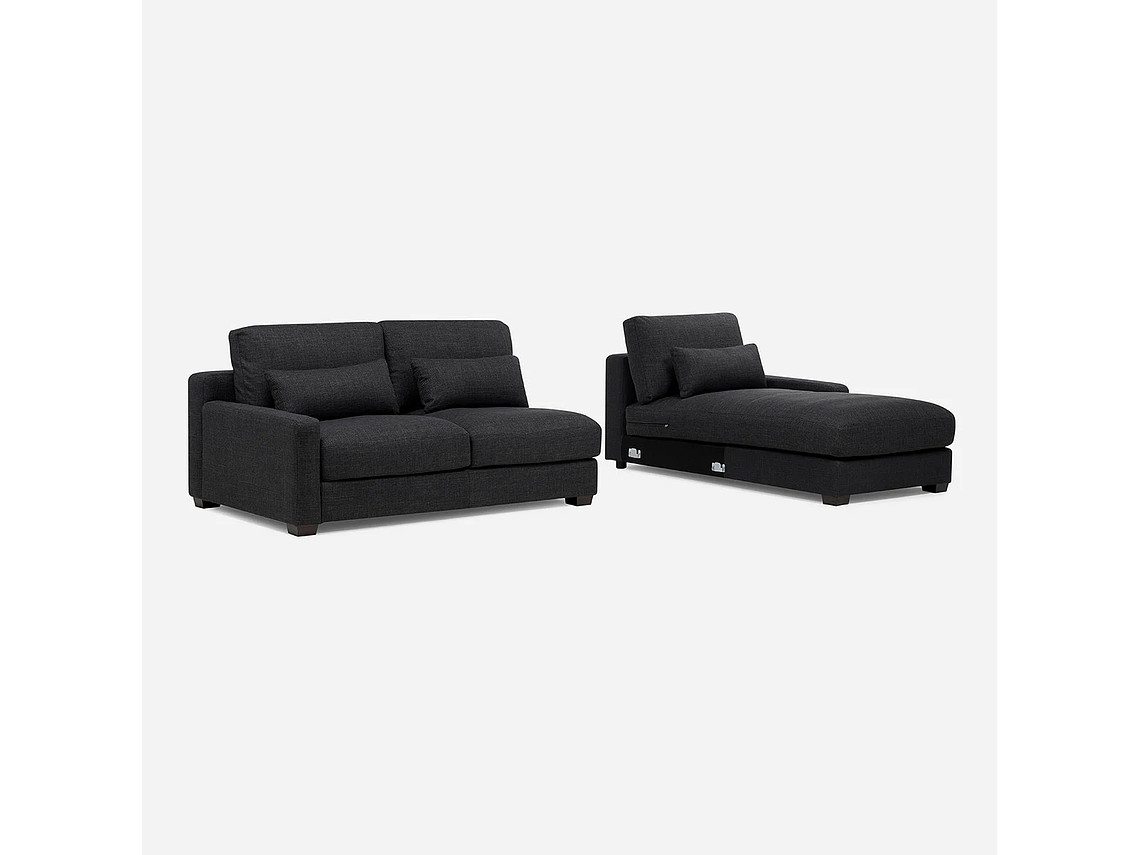 SOFÁ SECCIONAL DERECHO SOROA SMALL TELA CHARCOAL 2
