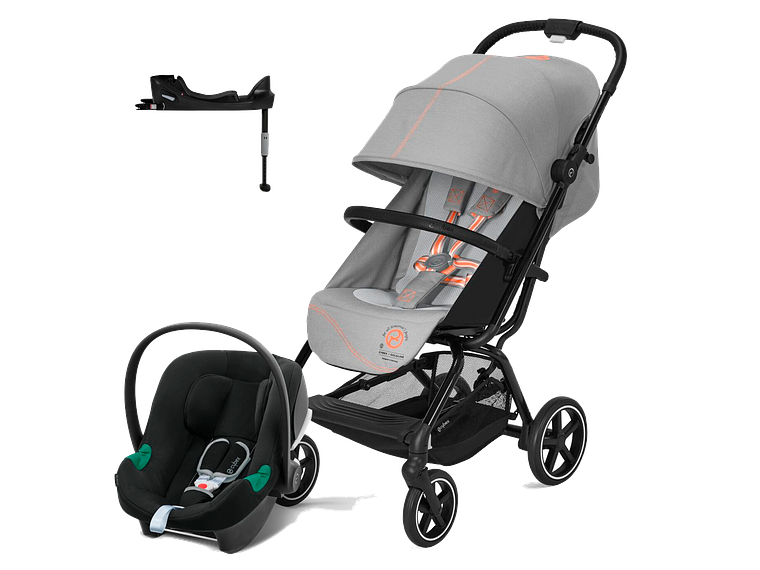 COCHE TRAVEL SYSTEM EEZY S PLUS V3 BLK GREY+ATON B2+BASE 1