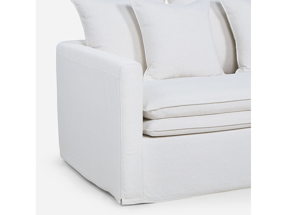 SOFÁ ROSEN 3 CUERPOS / TABLERO TERCIADO MARFIL GABON TELA 7