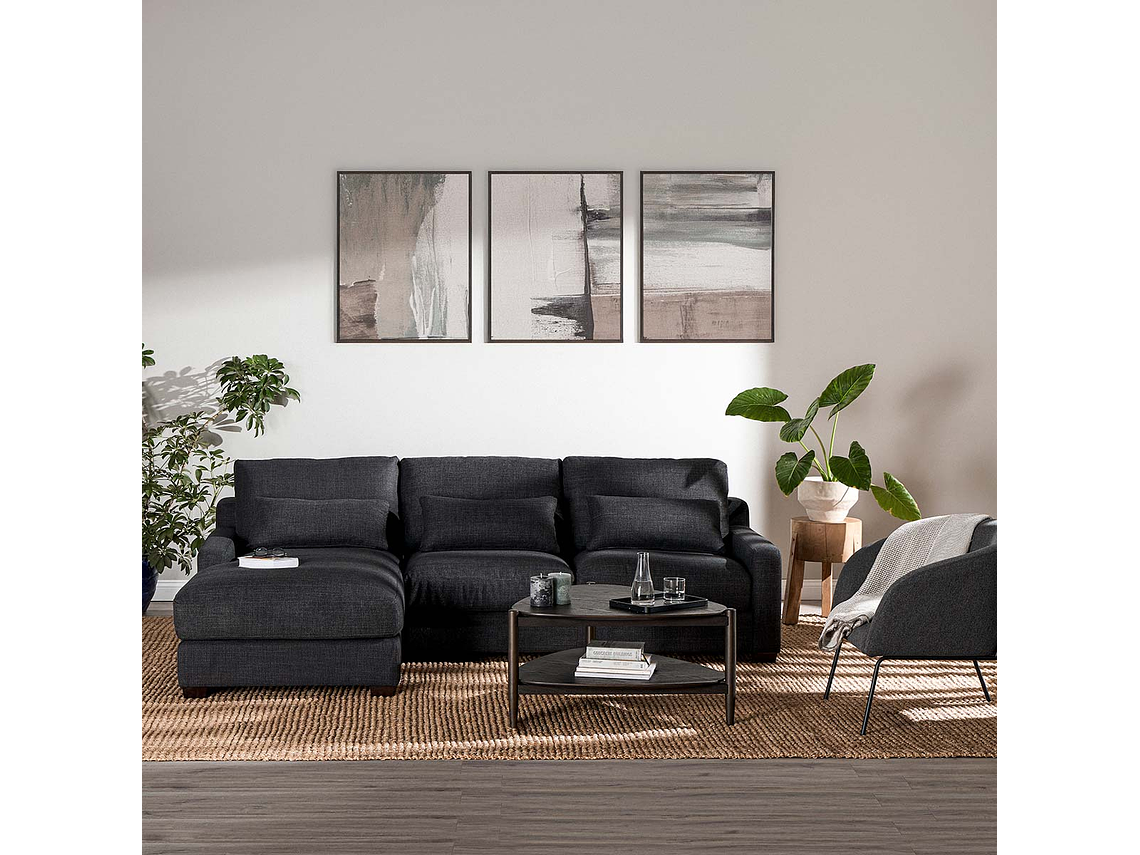 SOFÁ SECCIONAL DERECHO SOROA SMALL TELA CHARCOAL 9