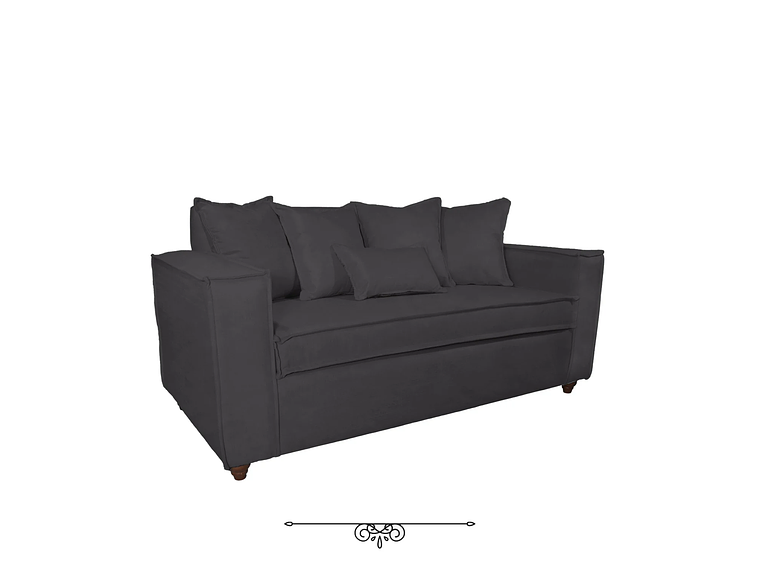 JUEGO DE LIVING DANTE 3 2 SOFA RESORTES 3 Y 2 CUERPOS COLOR GRIS MARENGO 1