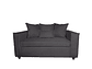 JUEGO DE LIVING DANTE 3 2 SOFA RESORTES 3 Y 2 CUERPOS COLOR GRIS MARENGO - Miniatura 2