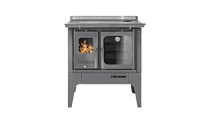 COCINA A LEÑA ALCAZAR EUROPEA S800 GRIS