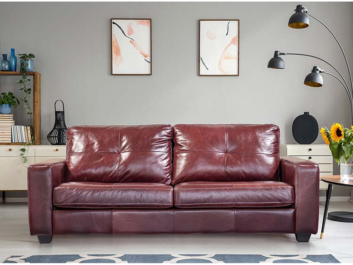 SOFÁ ROSEN VICENZA ZEVIO BL 3 CUERPOS CUERO 9