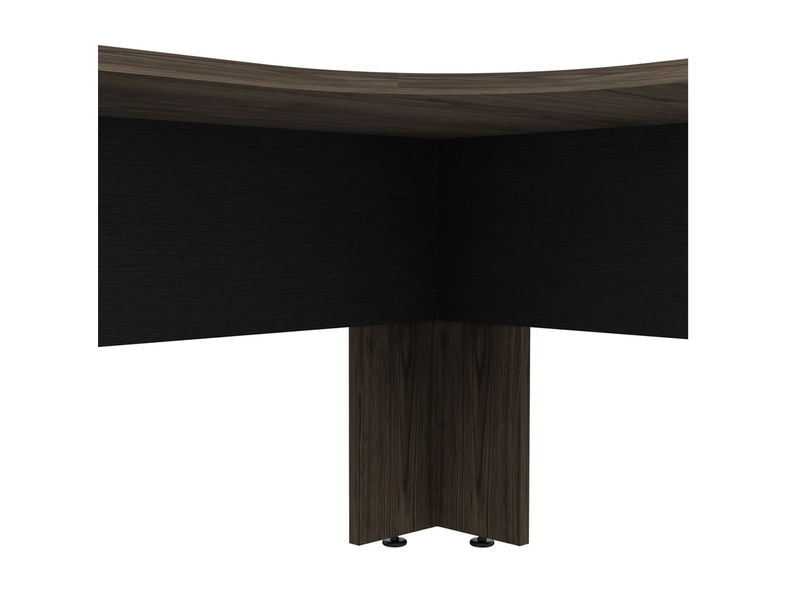 ESCRITORIO FM-004N - NEGRO Y CAFÉ OSCURO 9