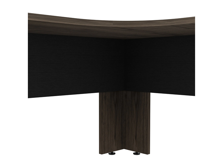 ESCRITORIO FM-004N - NEGRO Y CAFÉ OSCURO 9