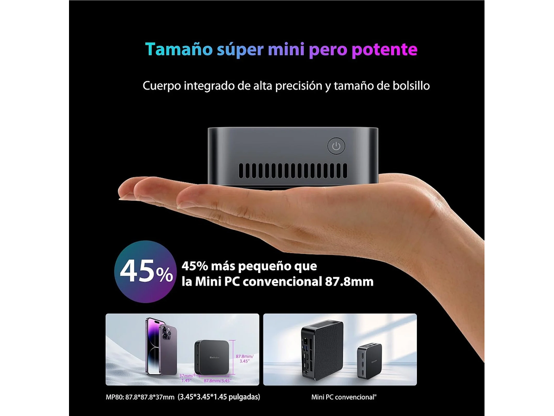 MINI PC BLACKVIEW MP80 INTEL N95 16GB RAM 512GB SSD 4K UHD 2