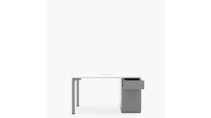 ESCRITORIO FORM OFFICE NEO CON PASACABLES 140X60 CON CAJONERA METALICA