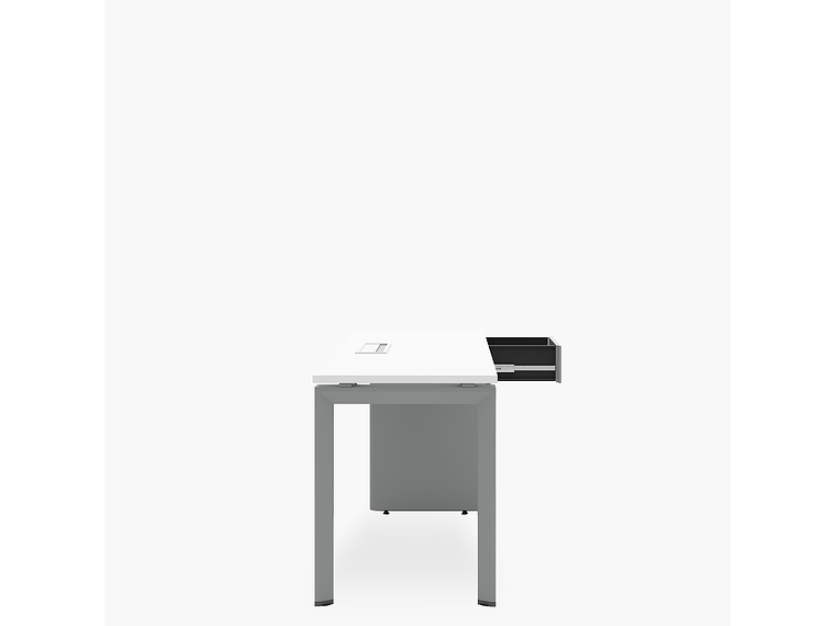 ESCRITORIO FORM OFFICE NEO CON PASACABLES 140X60 CON CAJONERA METALICA 2