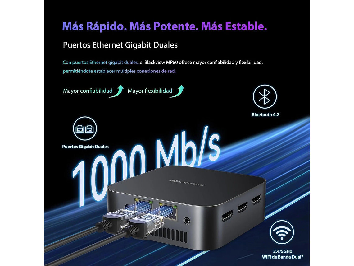 MINI PC BLACKVIEW MP80 INTEL N95 16GB RAM 512GB SSD 4K UHD 5