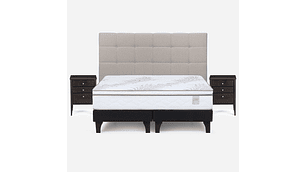 CAMA EUROPEA NEO PLUS KING + MUEBLES ISSEY BEIGE
