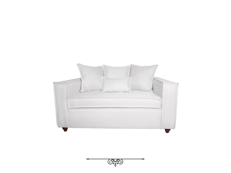 JUEGO DE LIVING DANTE 3 2 SOFA RESORTES 3 Y 2 CUERPOS COLOR BLANCO HUESO BONE 2