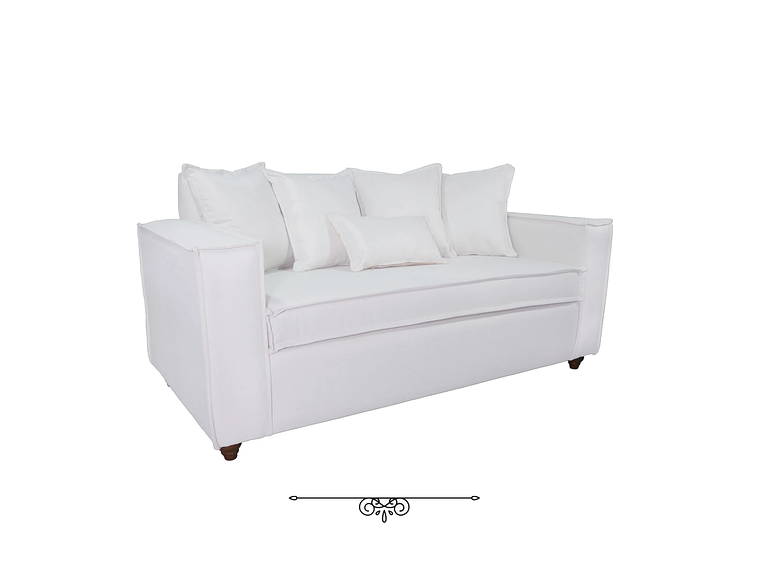 JUEGO DE LIVING DANTE 3 2 SOFA RESORTES 3 Y 2 CUERPOS COLOR BLANCO HUESO BONE 3