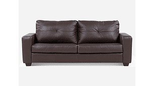 SOFÁ ROSEN ZEVIO 3 CUERPOS CUERO CAFÉ CHOCOLATE