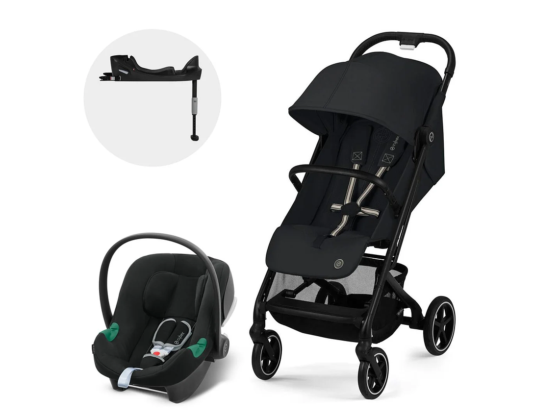 COCHE TRAVEL SYSTEM BEEZY BLK MGB + ATON B2 + BASE 1