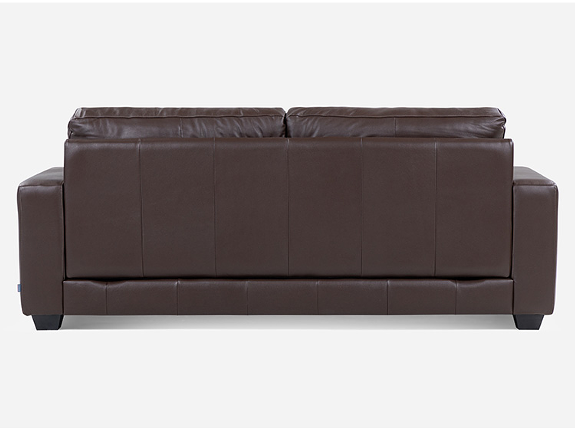 SOFÁ ROSEN ZEVIO 3 CUERPOS CUERO CAFÉ CHOCOLATE 2