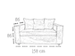 JUEGO DE LIVING DANTE 3 2 SOFA RESORTES 3 Y 2 CUERPOS COLOR BLANCO HUESO BONE - Miniatura 4
