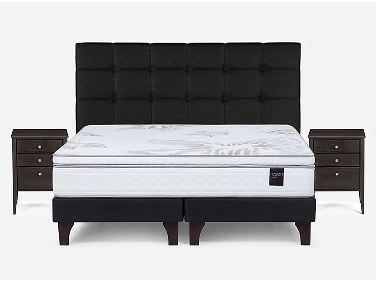 JUEGO DE DORMITORIO ROSEN CAMA EUROPEA ART 4 BD KING + SET ISSEY 1