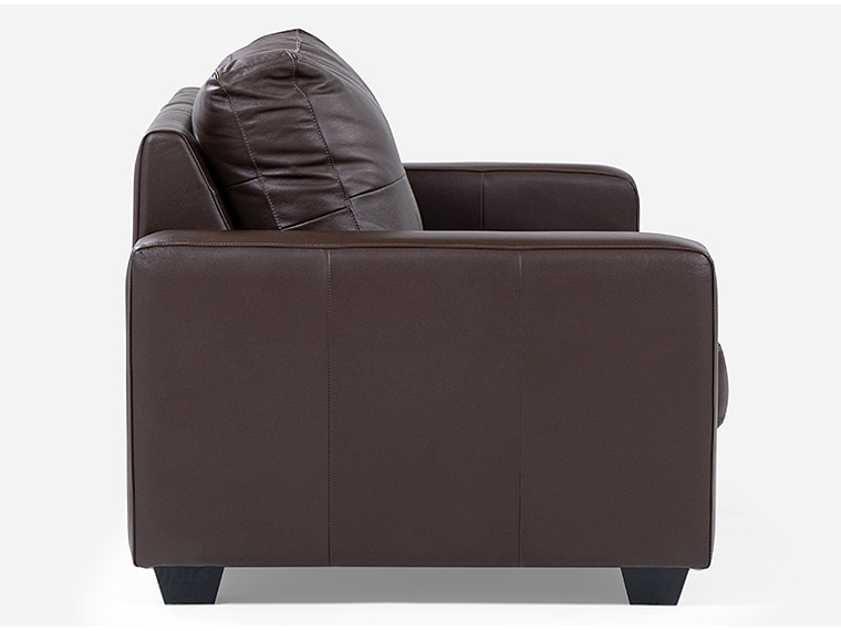 SOFÁ ROSEN ZEVIO 3 CUERPOS CUERO CAFÉ CHOCOLATE 3