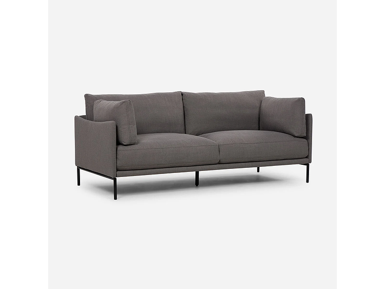 SOFÁ ROSEN 3 CUERPOS / TABLERO TERCIADO GRIS THAMOVA TELA OSCURO 1