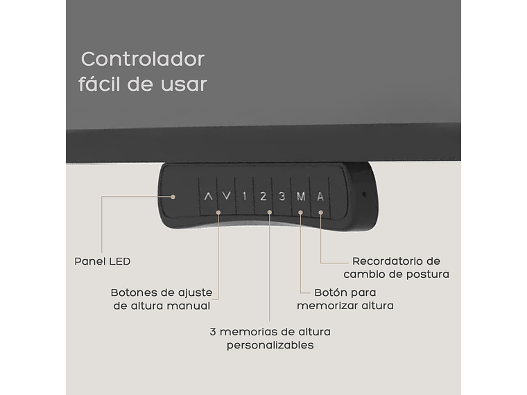 ESCRITORIO RELAN ELÉCTRICO TOP LIVING BLACK PRO+ STANDING DESK 5