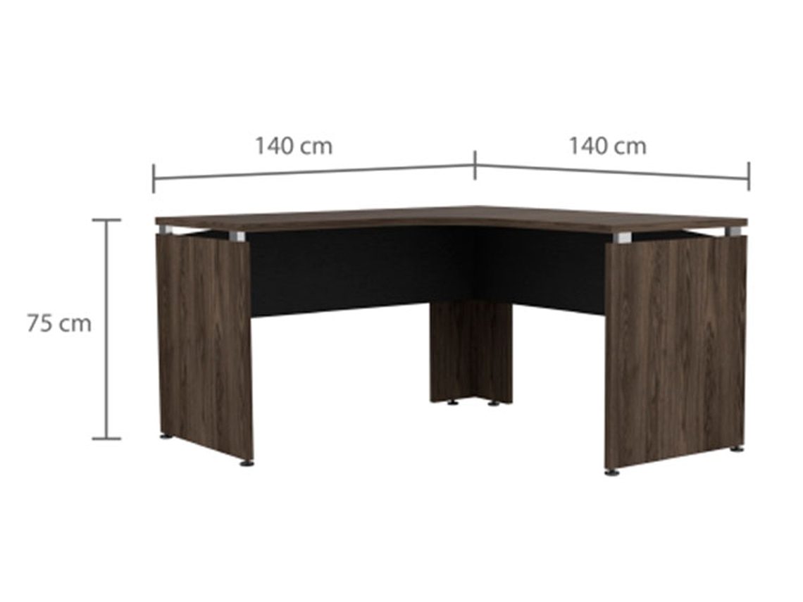 ESCRITORIO TUHOME L-140 -NEGRO SOFT/COÑAC 4