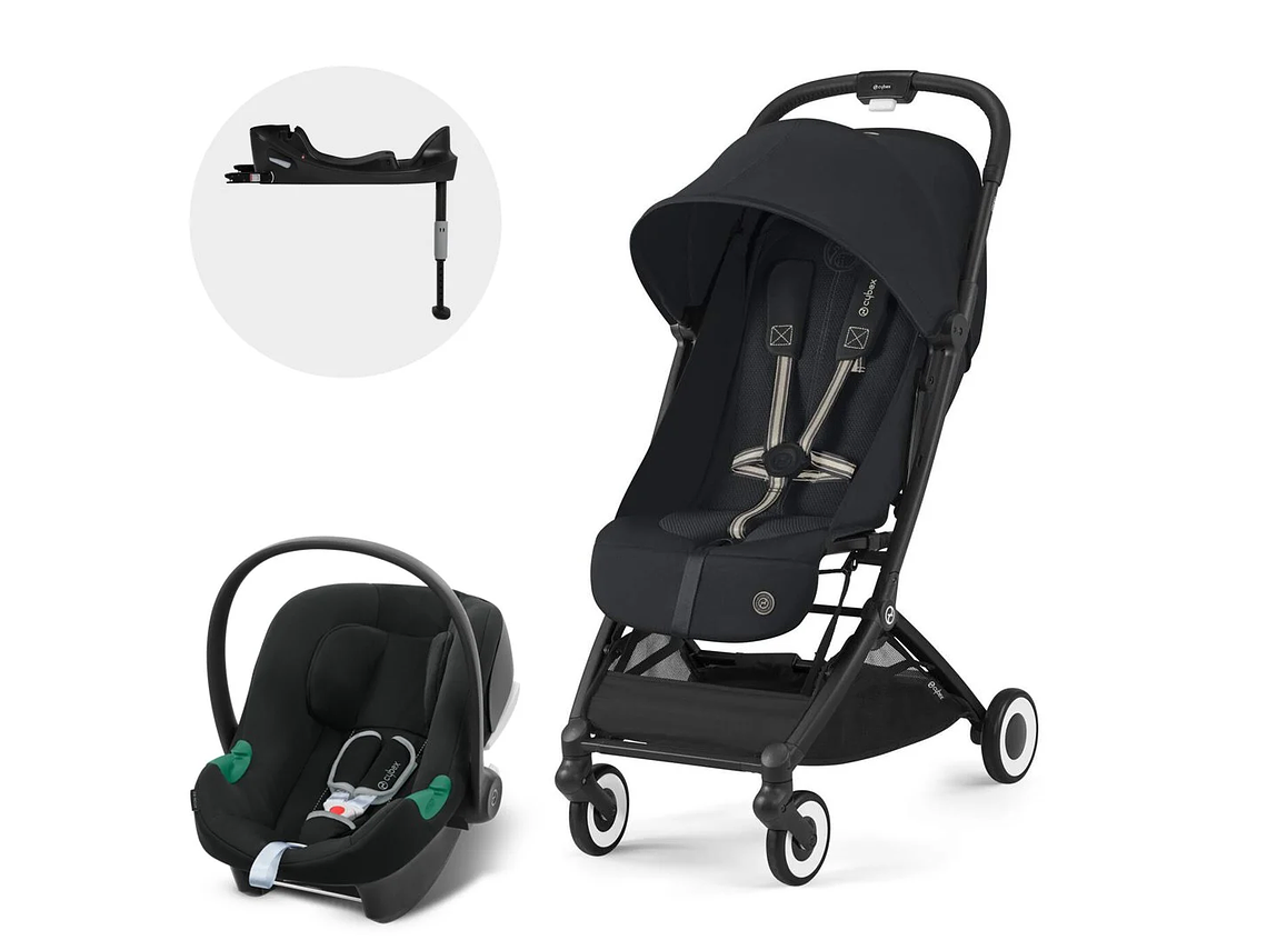 COCHE TRAVEL SYSTEM ORFEO BLK MGB + ATON B2 + BASE 1