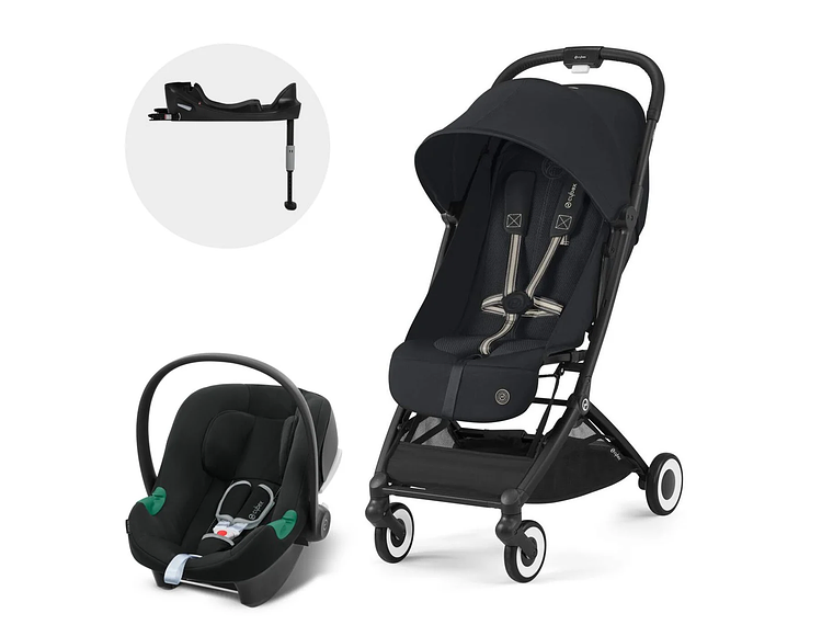 COCHE TRAVEL SYSTEM ORFEO BLK MGB + ATON B2 + BASE 1