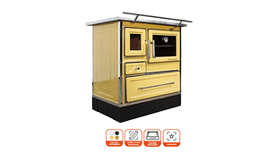 COCINA A LEÑA ALCAZAR CALBUCO MZ 80 AMARILLA