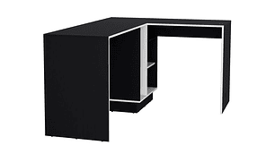 ESCRITORIO TUHOME ROOKIE EN L BLANCO WENGUE