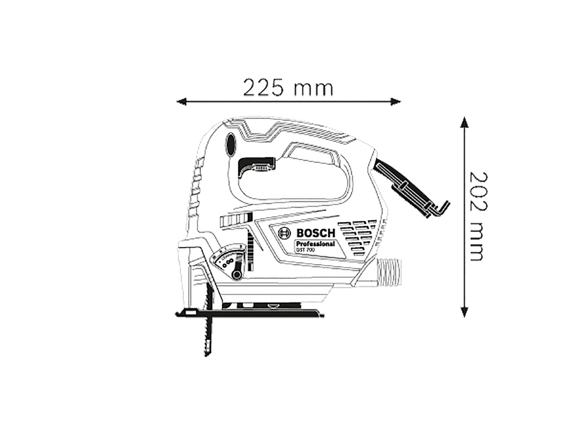 SIERRA BOSCH CALADORA GST 700 500 W 3