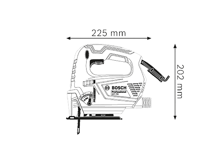 SIERRA BOSCH CALADORA GST 700 500 W 3