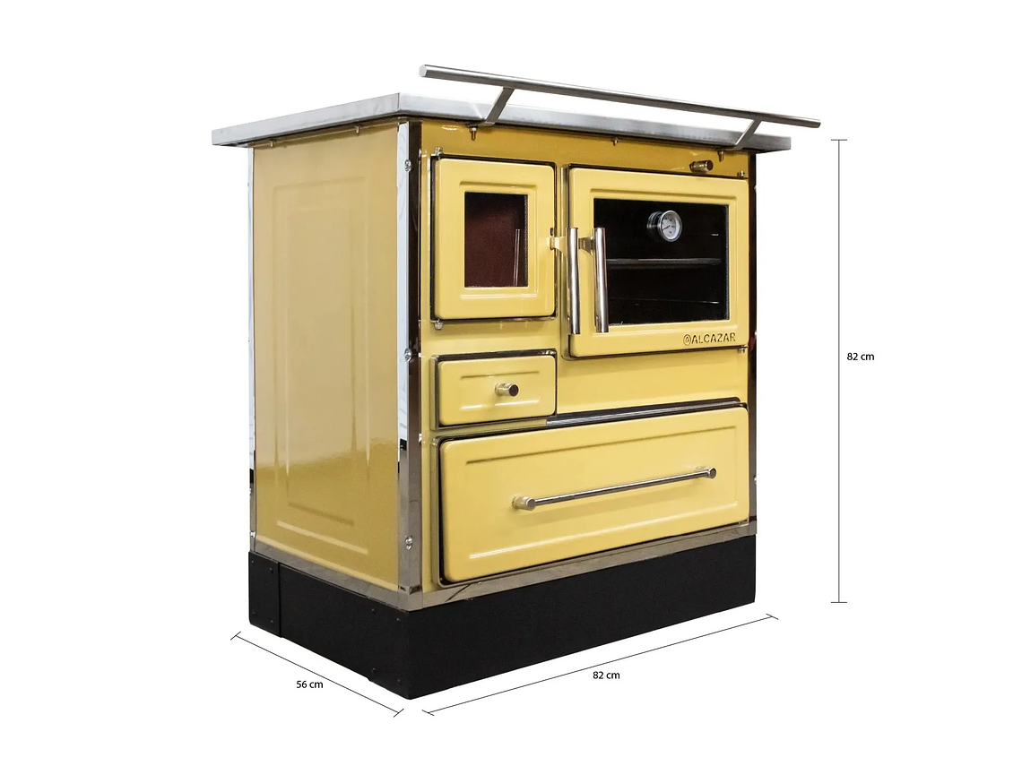 COCINA A LEÑA ALCAZAR CALBUCO MZ 80 AMARILLA 3