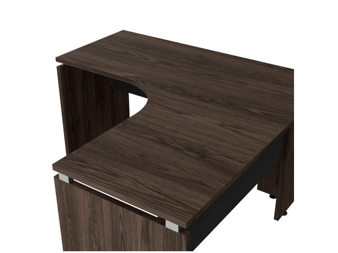 ESCRITORIO TUHOME L-140 -NEGRO SOFT/COÑAC 8