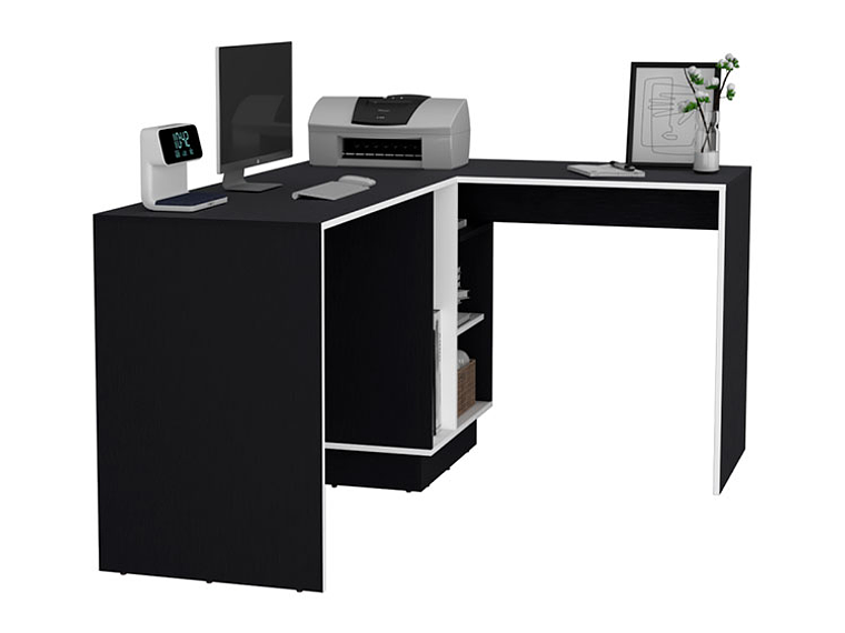 ESCRITORIO TUHOME ROOKIE EN L BLANCO WENGUE 3