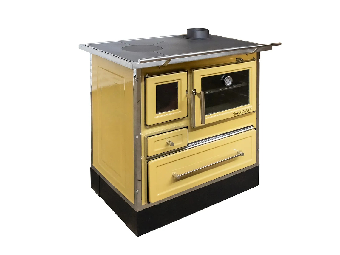 COCINA A LEÑA ALCAZAR CALBUCO MZ 80 AMARILLA 4