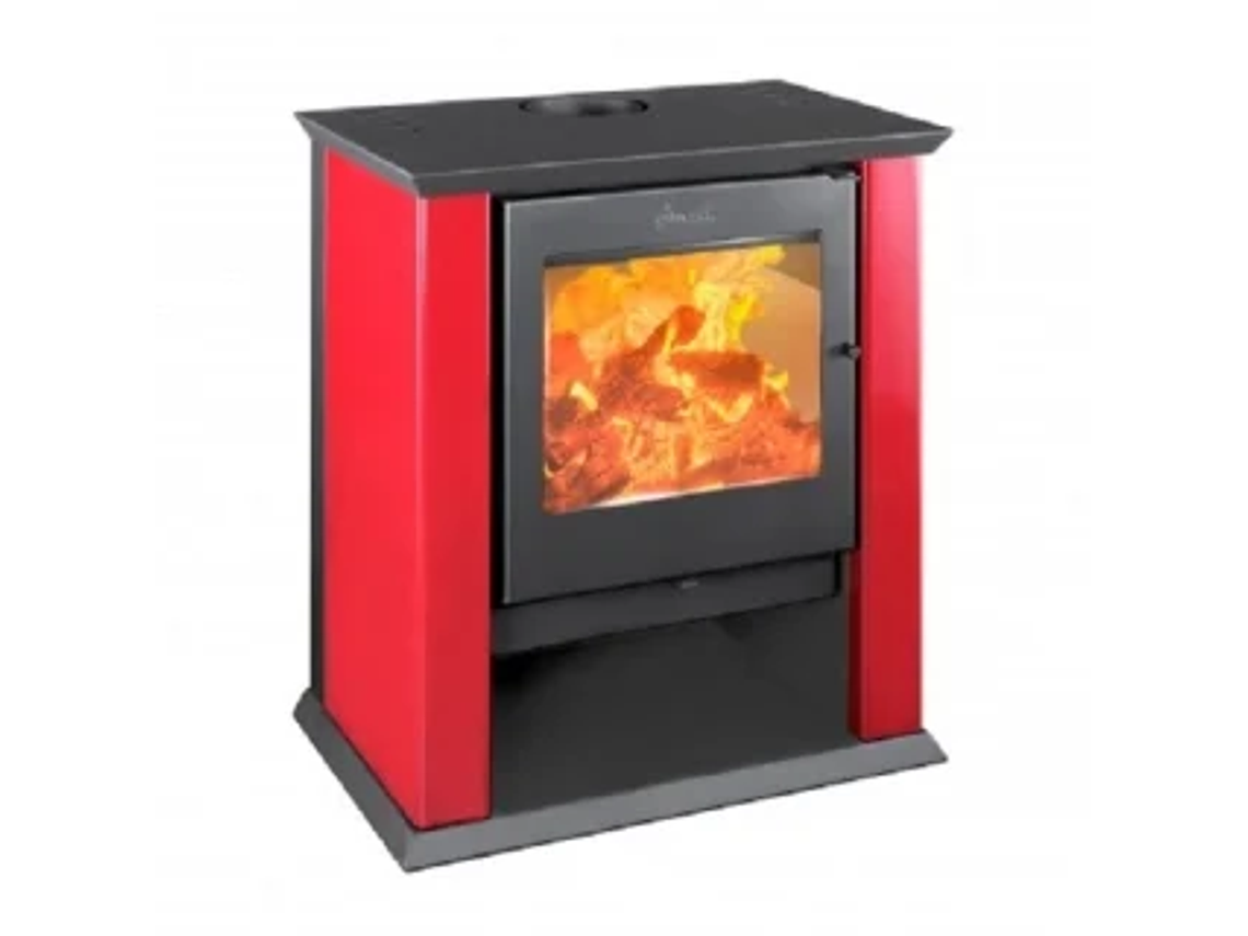 KIT CALEFACTOR LEÑA CLASSIC500 ROJA + KIT LEÑA INSTALACION 6' 1