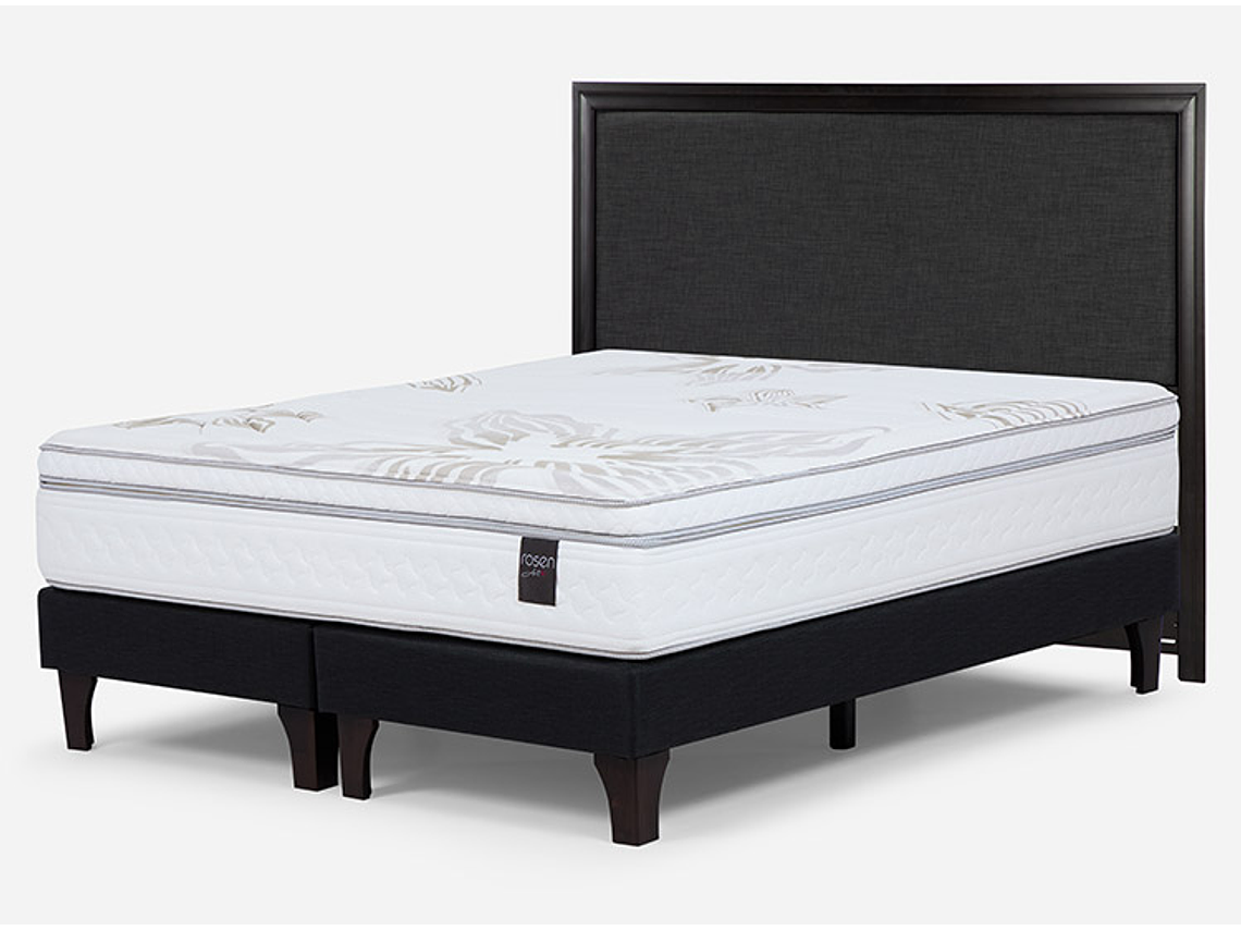 JUEGO DE DORMITORIO ROSEN CAMA EUROPEA ART 4 SÚPER KING GRAFITO + RESPALDO NOLITA 2