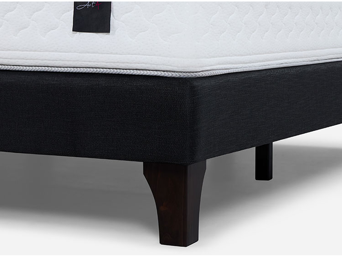 JUEGO DE DORMITORIO ROSEN CAMA EUROPEA ART 4 SÚPER KING GRAFITO + RESPALDO NOLITA 4