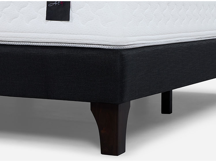 JUEGO DE DORMITORIO ROSEN CAMA EUROPEA ART 4 SÚPER KING GRAFITO + RESPALDO NOLITA 4